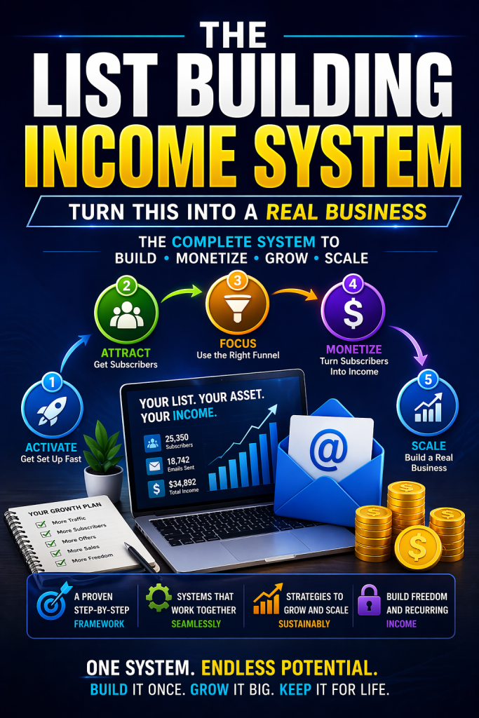 The List Building Income System 2D Cover